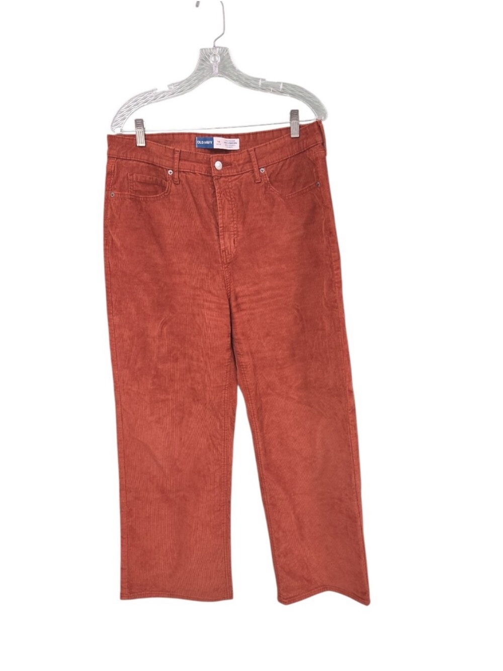 Old Navy Sky High Wide Leg Rustic Corduroy Pants Womens Size 14 Petite Western